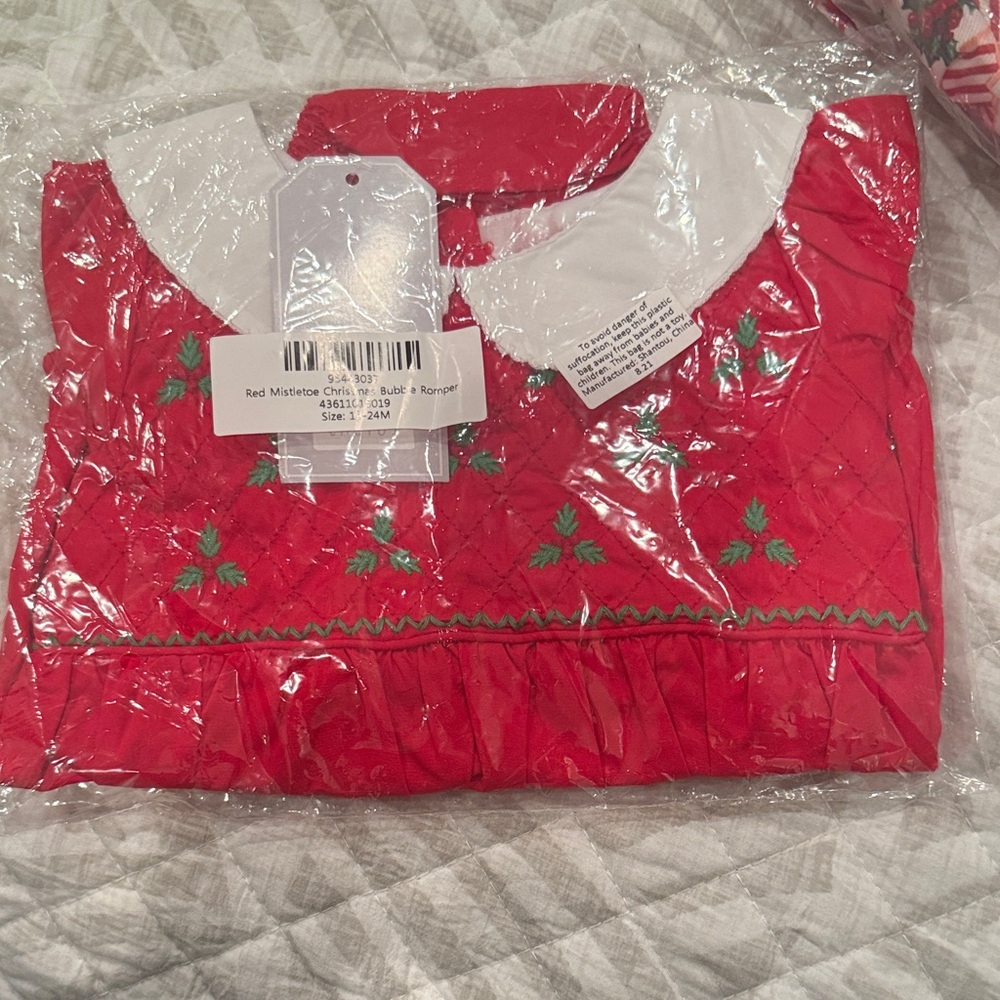 Cactus Red and White Quilted Garment
